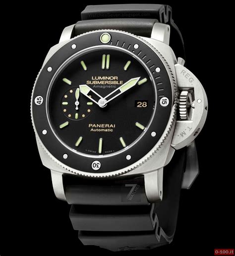 officine panerai 1950 luminor submersible 42mm titanium band|Panerai aluminum submersible.